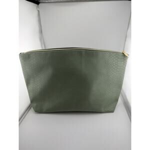 Sonia Kashuk Loaf Bag Faux Leather Makeup Tote with Zipper - Mint